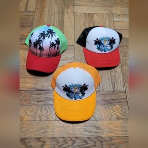 Colorful Beach Scene Trucker Hats